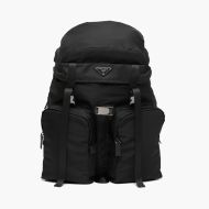 Prada 2VZ019 Re-Nylon And Saffiano Leather Backpack In Black
