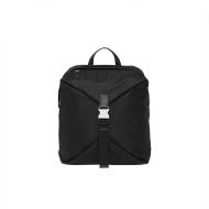 Prada 2VZ028 Nylon And Saffiano Leather Backpack In Black