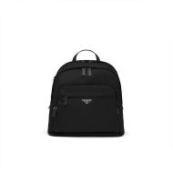 Prada 2VZ048 Nylon And Saffiano Leather Backpack In Black