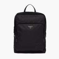 Prada 2VZ081 Re-Nylon And Saffiano Leather Backpack In Black